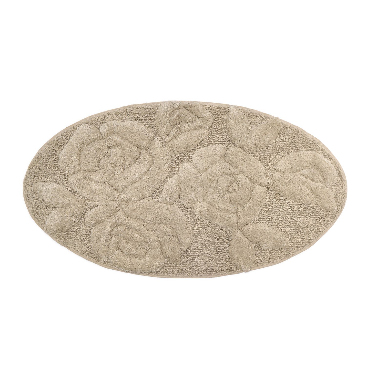 Tappeto bagno ovale rose - 55x100- nuvole di stoffa